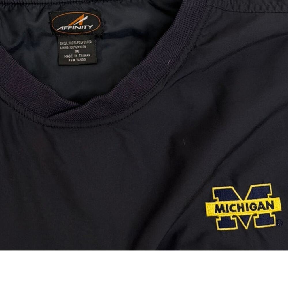 Vintage Affinity Michigan Wolverines Pullover Windbreaker Jacket Men's Medium - Picture 3 of 3